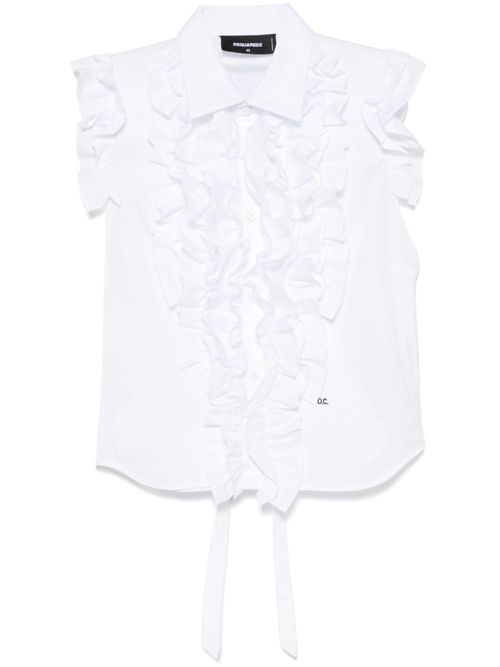 Ruffled blouse - White