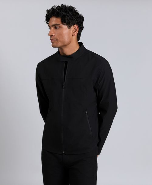 Kennth Cole Men's Flex Water-Resistant Full-Zip Utility Jacket - Black
