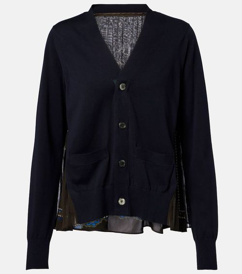 Paneled cardigan