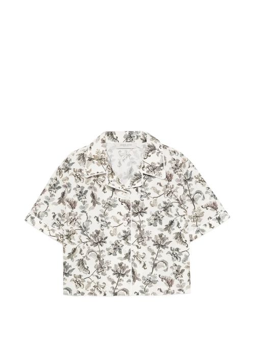 Floral Print Shirt — Off-white