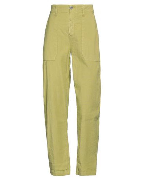 Cigala's Woman Pants Lime green Size 25 Linen, Cotton, Elastane