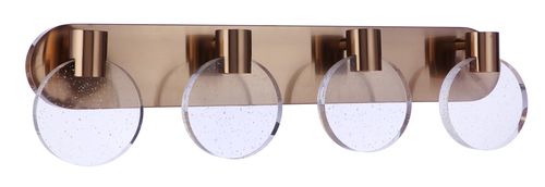 Satin Brass LED Vanity from the Glisten Collection