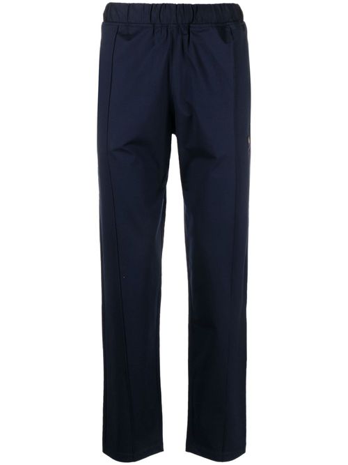 Stretch-cotton track trousers - Blue