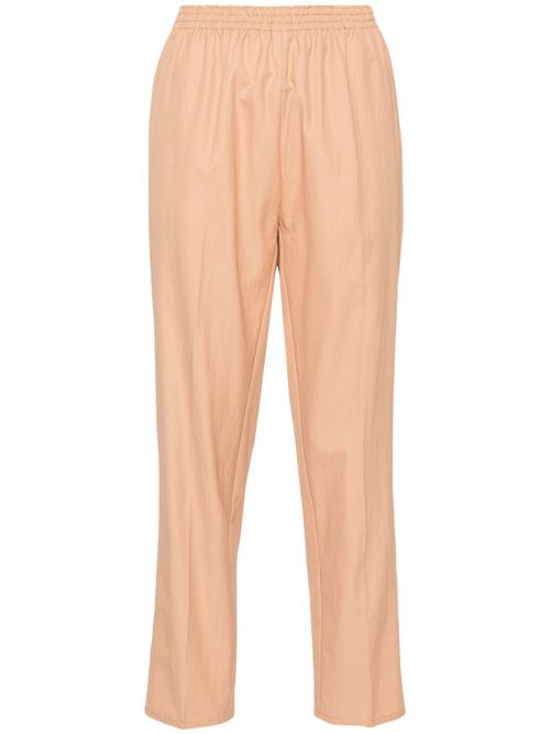 Textured tapered trousers - Neutrals