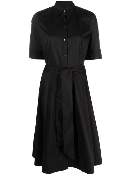 Short-sleeved shirt dress - Black