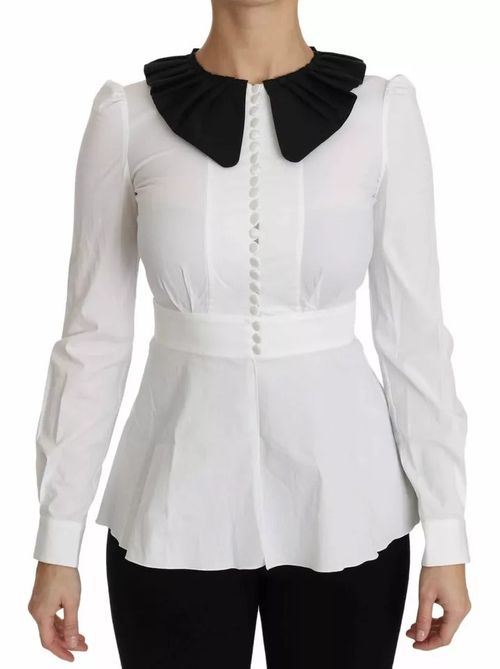 Peter Pan Collar Blouse — White