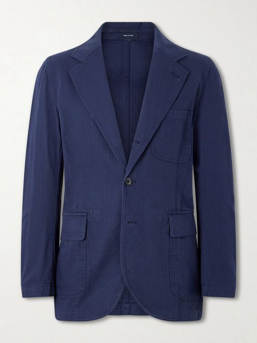 Games Herringbone Cotton Suit Jacket
