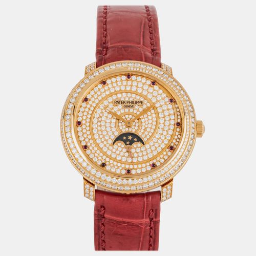Patek Philippe Complications Moonphase 4968/400R-001 Mother-of-Pearl 18k Rose Gold Manual Winding Women's Wristwatch