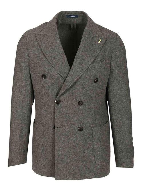 Unlined Double-Breasted Blazer
