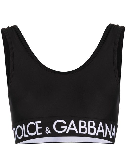Logo-underband sports bra - Black