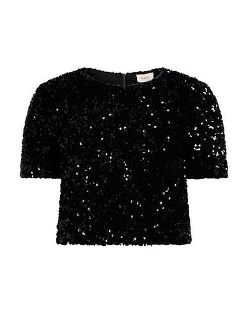 Woman Top Black Size L Polyester, Elastane