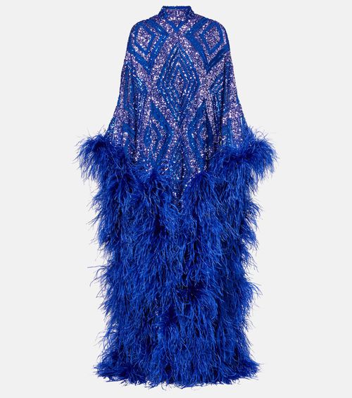 Casta Diva Follies sequined tulle kaftan