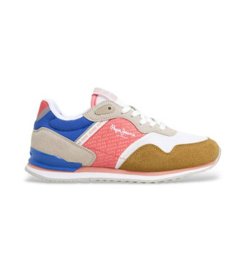 Pepe Jeans for woman/girl. PGS40017 London Print multicoloured trainers (38), Flat, Laces, Casual, Multicolor, children's fashion