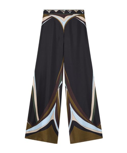Fari Print Silk Palazzo Pants