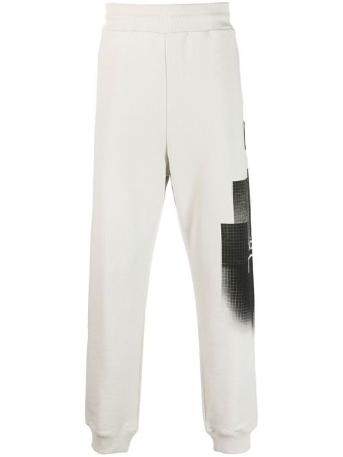 Brutalist logo-print track pants - Green