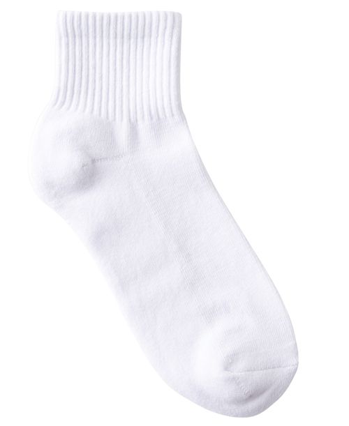 Men's Quarter Crew Sock - White