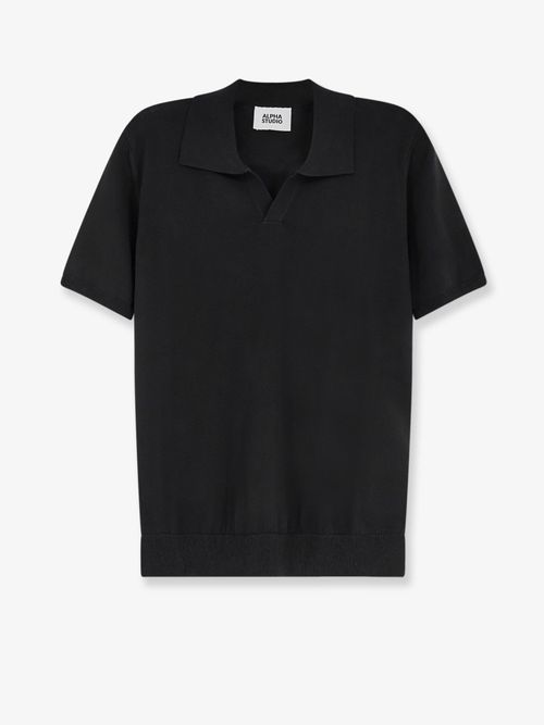 Cotton Polo Shirt — Black