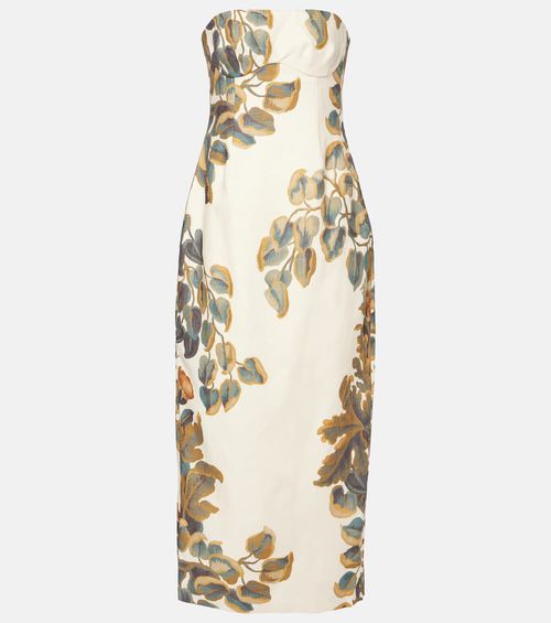 SIR | SIR Evalita floral linen bustier dress | Realry