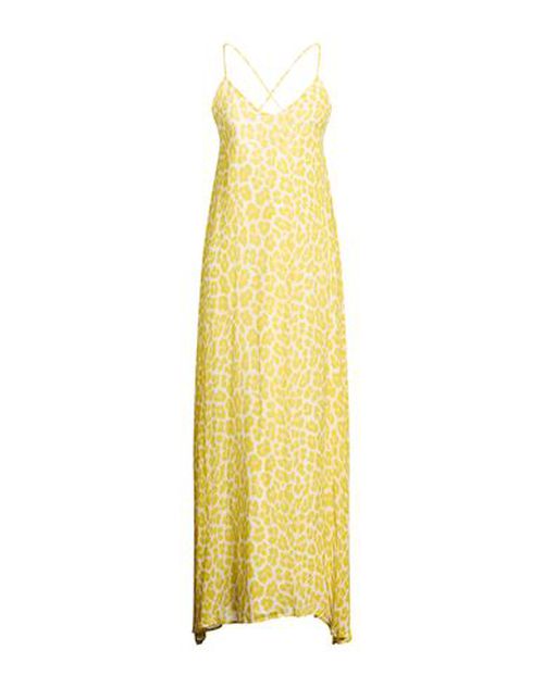 Woman Maxi dress Yellow Size XS Viscose, Cotton, Silk