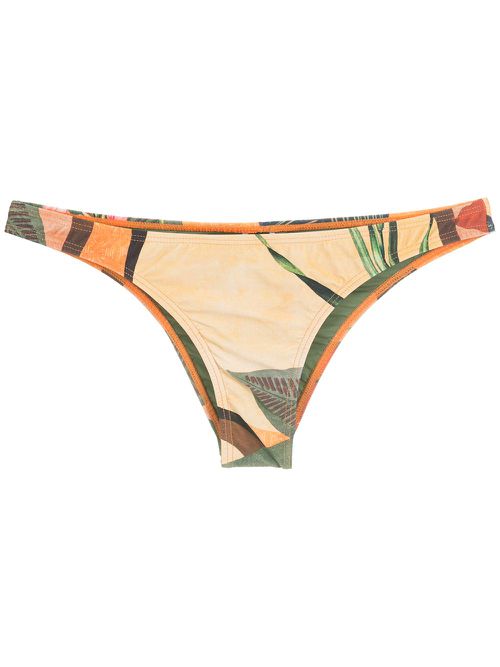 Poipu leaf-print pants - Yellow