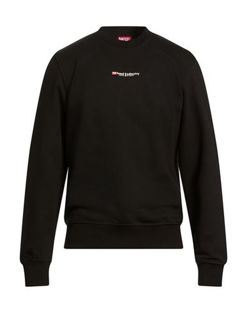 Man Sweatshirt Black Size L Cotton, Polyester, Elastane