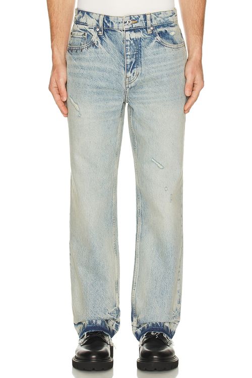 REPRESENT x Guns N' Roses Denim Jeans in Light Vintage Blue - Blue. 31 also , 32, 33
