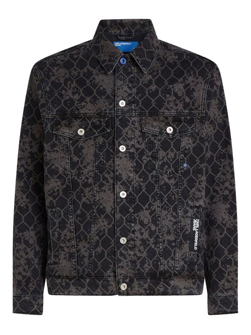 Karl Lagerfeld Jeans graphic-print denim jacket - Grey