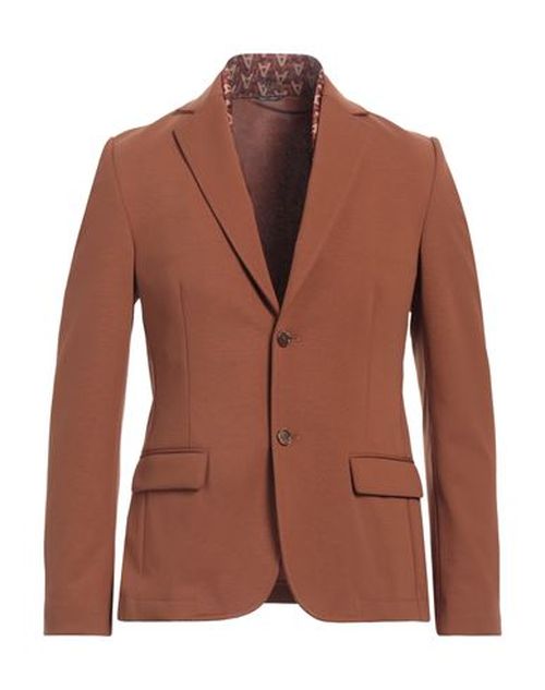 Man Blazer Brown Size 38 Cotton, Polyamide, Elastane, Polyester