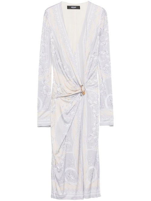 Coupe des Dieux-print midi dress - Neutrals
