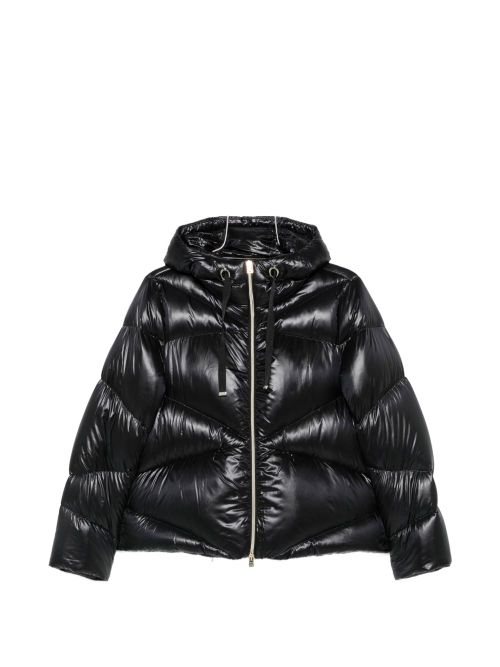 Quilted Down Down Jacket — Black