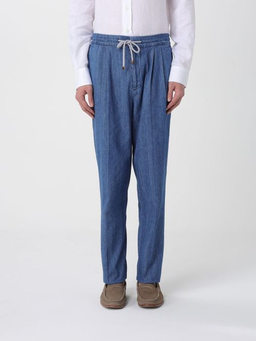 Pants Men color Blue