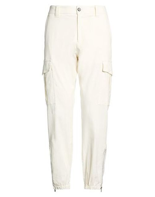 Man Pants Off white Size 33 Linen, Cotton, Elastane