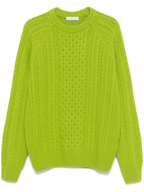 Cable-knit sweater - Green