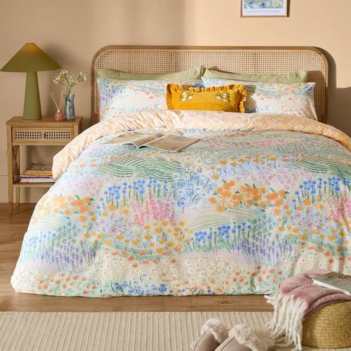 Furn Unisex Florin Reversible Floral Duvet Cover Set | : Single