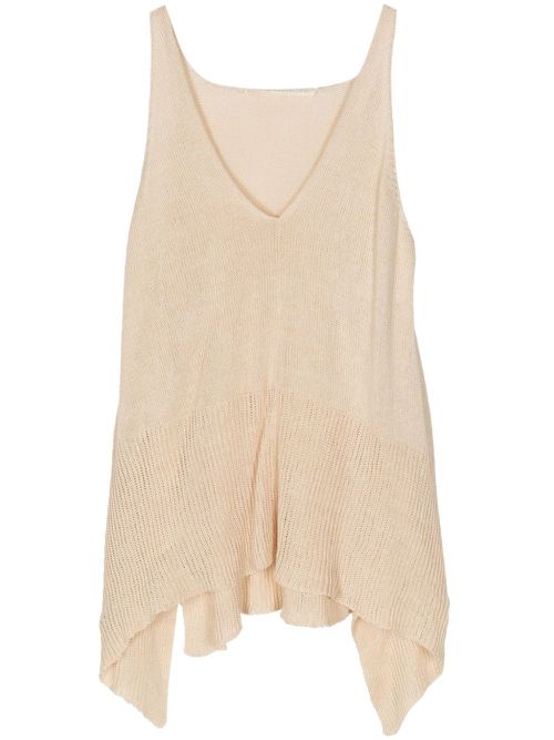 Knitted linen blend top - Neutrals