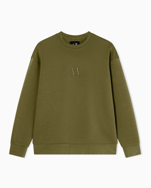 Bonded stretch sweatshirt with logo