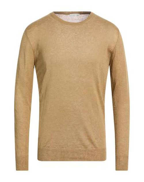 Man Sweater Camel Size 44 Cotton