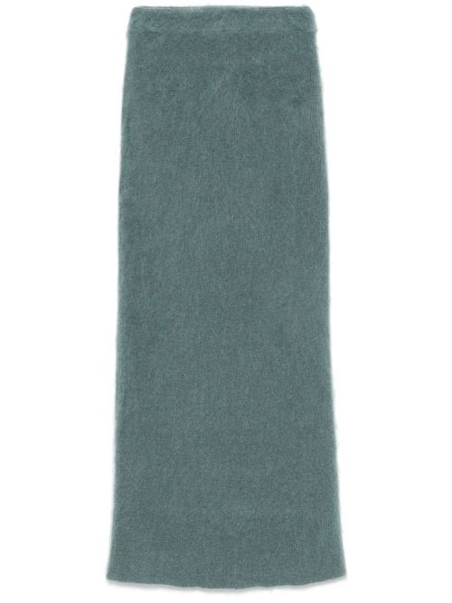 Brushed maxi skirt - Blue