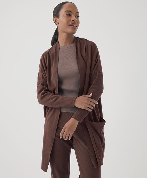 Women's Mahogany Heather Airplane Wrap Cardigan SX
