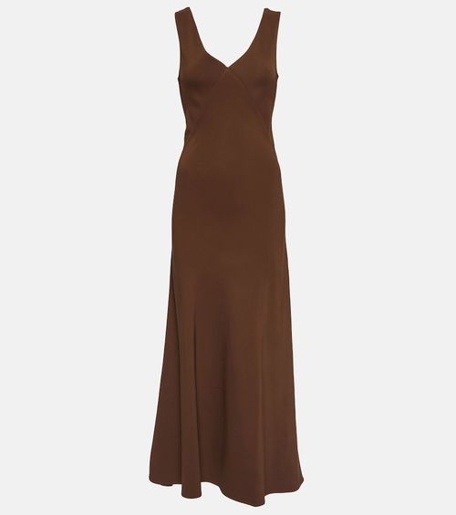 Bordeaux silk slip dress