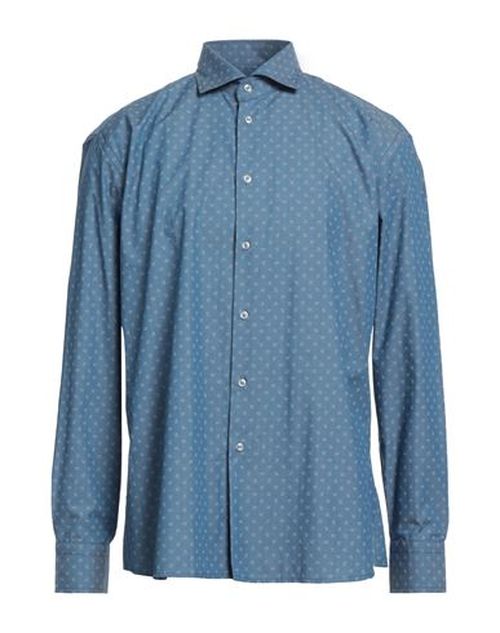 Man Shirt Slate blue Size XL Cotton