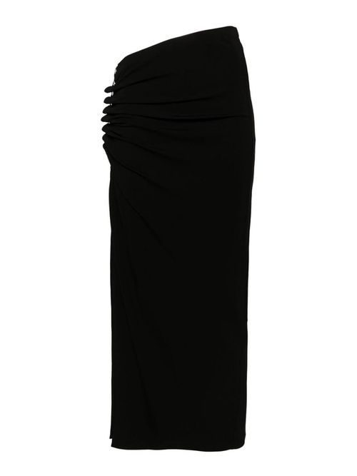 Elastic Skirt With Side Slit