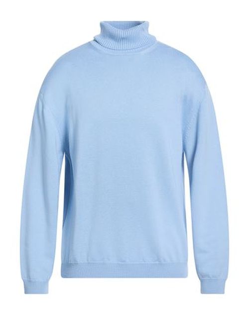 Man Turtleneck Light blue Size L Merino Wool