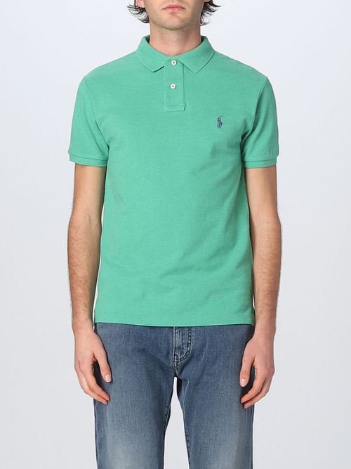 Polo Shirt Men color Forest Green