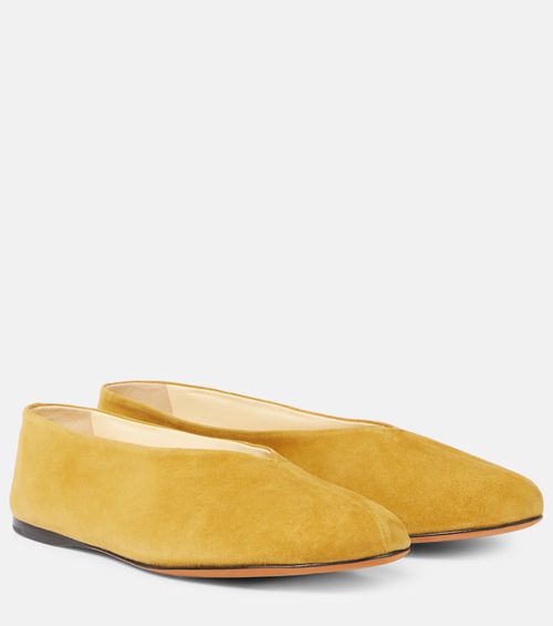 Tee suede ballet flats
