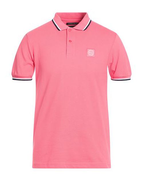 Man Polo shirt Coral Size M Cotton