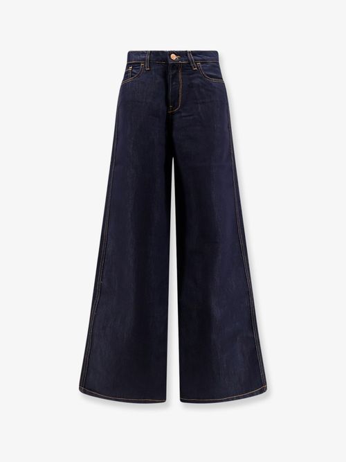 Silk-Lyocell Blend Jeans — Blue