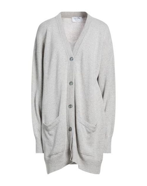 Collezione N_01 Woman Cardigan Light grey Size S Merino Wool, Cashmere