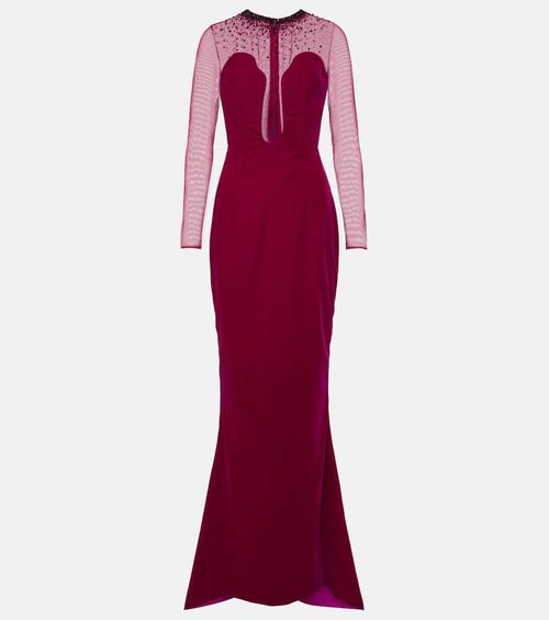 Miss Sohee Gemma embellished crop top and maxi skirt set
