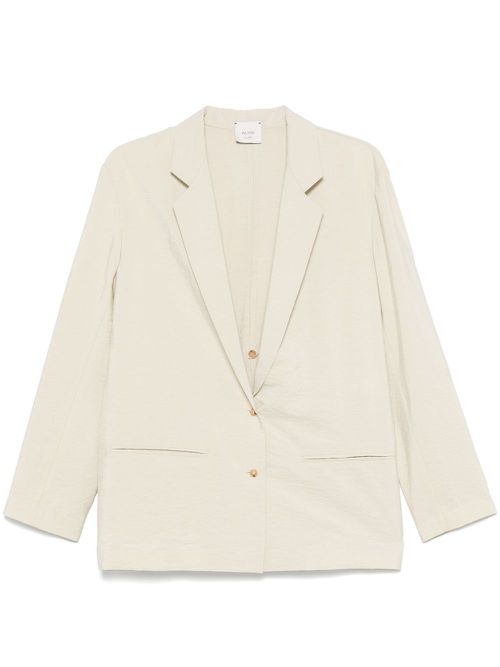 Crinkled blazer - Neutrals